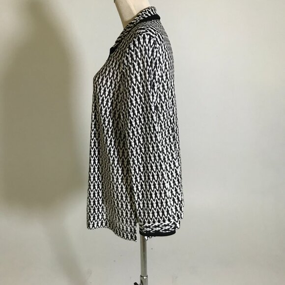 Black and White Misook Zip Up - Picture 3 of 5